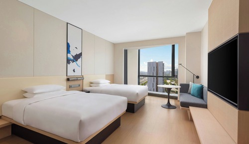 Superior Room, 2 Double Beds, Non Smoking, City View