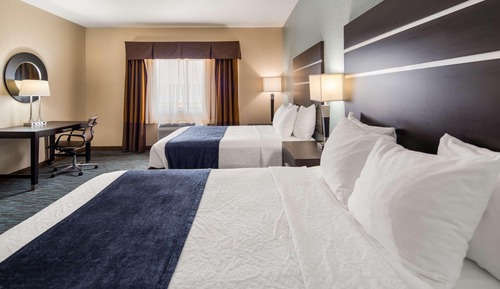 Standard Room, 2 Queen Beds, Non Smoking, Refrigerator & Microwave