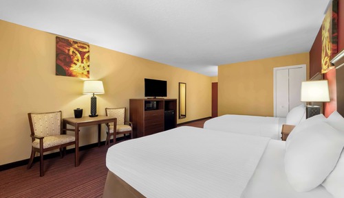 Standard Room, 2 Queen Beds, Non Smoking, Refrigerator & Microwave