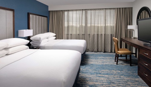 2 Double Beds Accessible with Roll in Shower