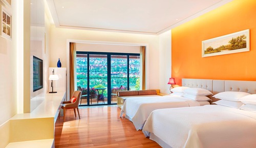 Room, 2 Double Beds, Lake View
