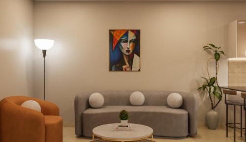 One-Bedroom Apartment with Balcony and Mountain View  