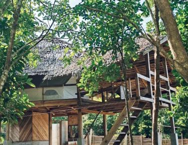 Canopy Tent with Semi-Outdoor Private Bathroom