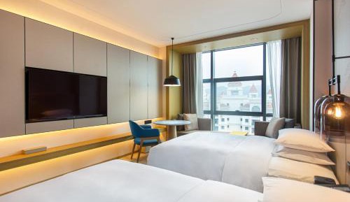 Premier Double Room with Two Double Beds and City View