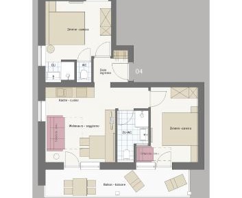 Deluxe Two-Bedroom Apartment with Balcony