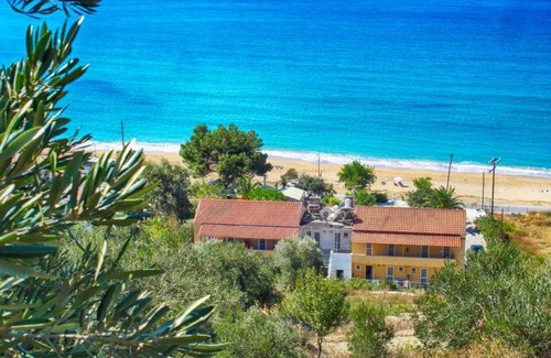 Agios Georgios Pagon Apartment | Vistonia Studio 5 - direkt am Strand mit Meerblick