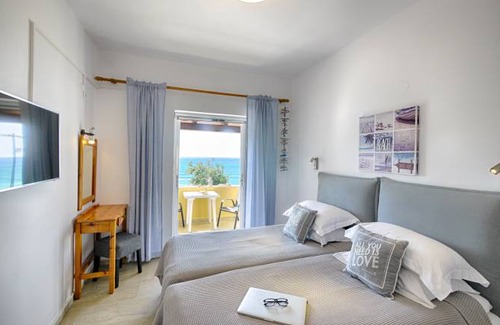 Agios Georgios Pagon Apartment | Vistonia Studio 5 - direkt am Strand mit Meerblick