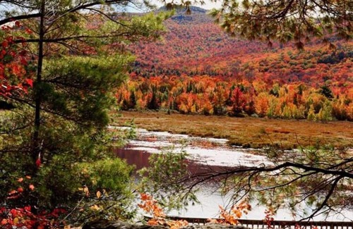 Orford Ski Chalet | Montagnard-SPA-Mont-Orford-SEPAQ-Wood fireplace