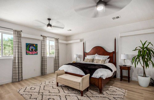 Maricopa House | Spacious desert charmer with a pool, covered patio, office, games, AC, and Wifi