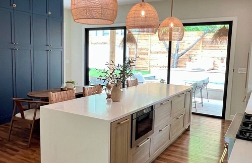 Travis Heights House | Walkable SoCo Gem w/Open-Air Living, Heatable Pool, 2 Offices for Remote Work