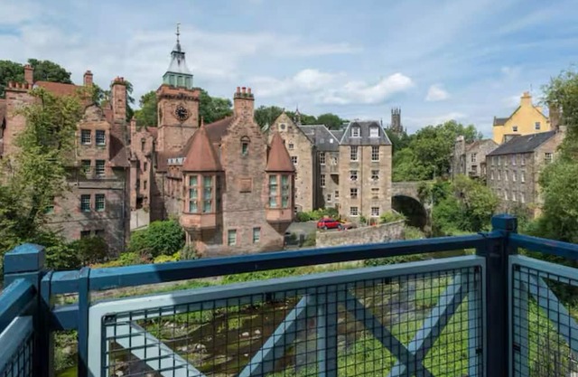 New! Dean Village, river balcony, free private parking