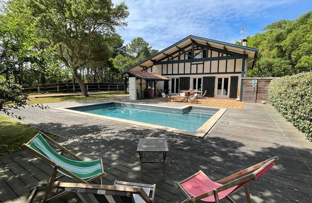 Family villa with private pool and pets allowed between Hossegor and Seignosse