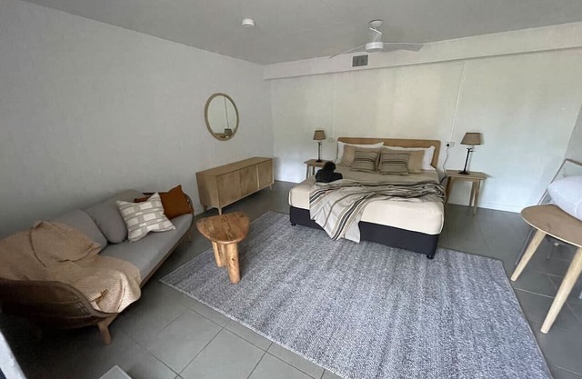 Rainforest King Rooms | Shared Kitchen + Lounge | Sleeps 2–8